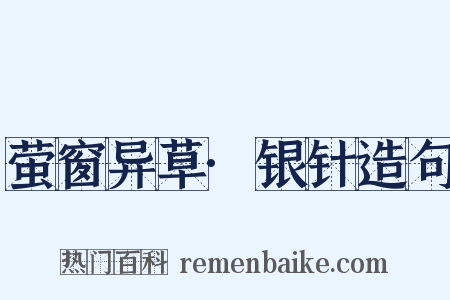 萤窗异草·银针造句是什么意思的图片